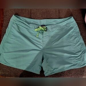 Patagonia Women's Light Aqua Teal Athletic Shorts / Swim Surf Shorts